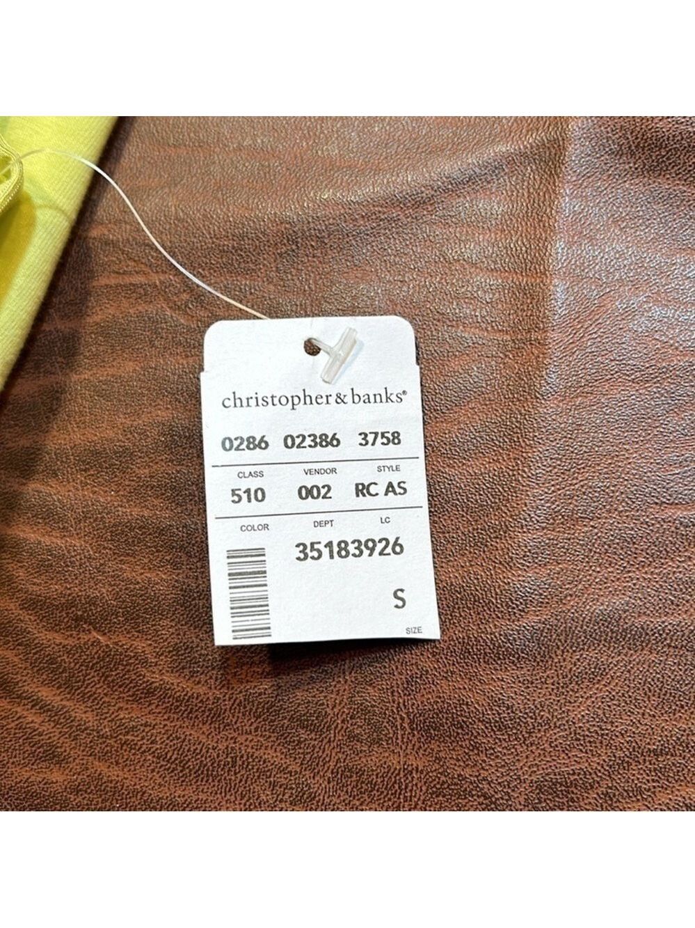 CHRISTOPHER & BANKS Lime Green Tank Top w/ Adjustable Straps NWT! Size S - Picture 6 of 8